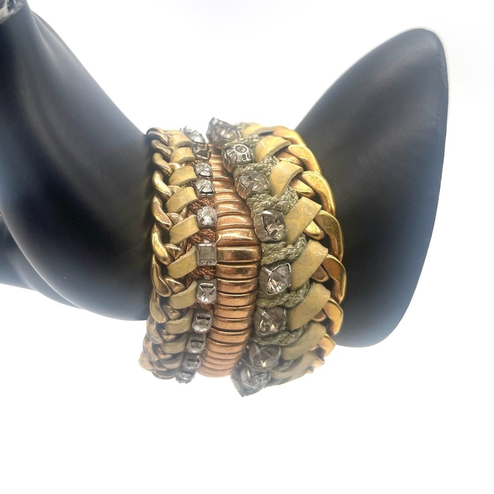 Henri Bendel Cuff Elegant Gold and Silver Bracelet Set